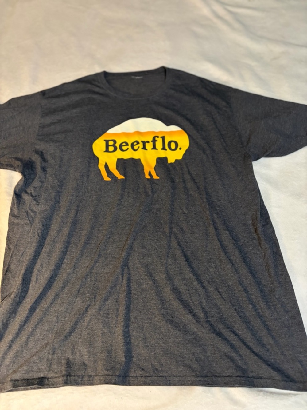 Men's Graphic Tee in Charcoal with Buffalo Logo